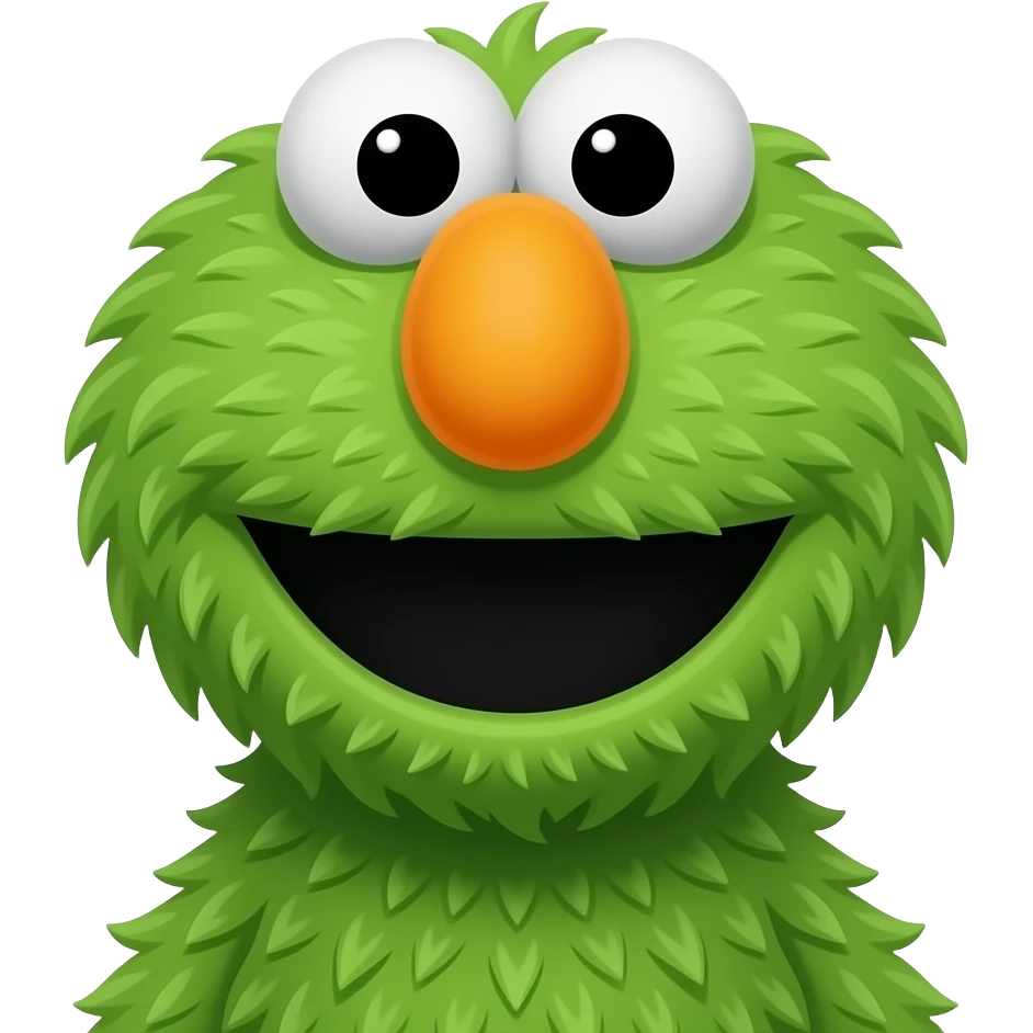 Elmo’s green emoji