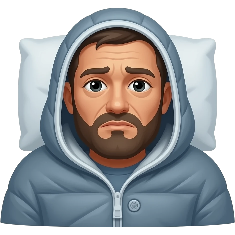 homeless guy laying in sleeping bag emoji