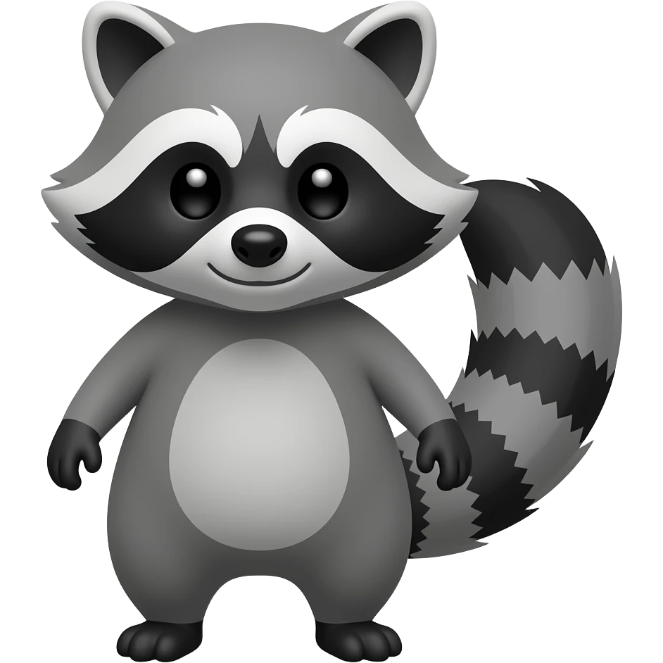 racoon using Notion app emoji