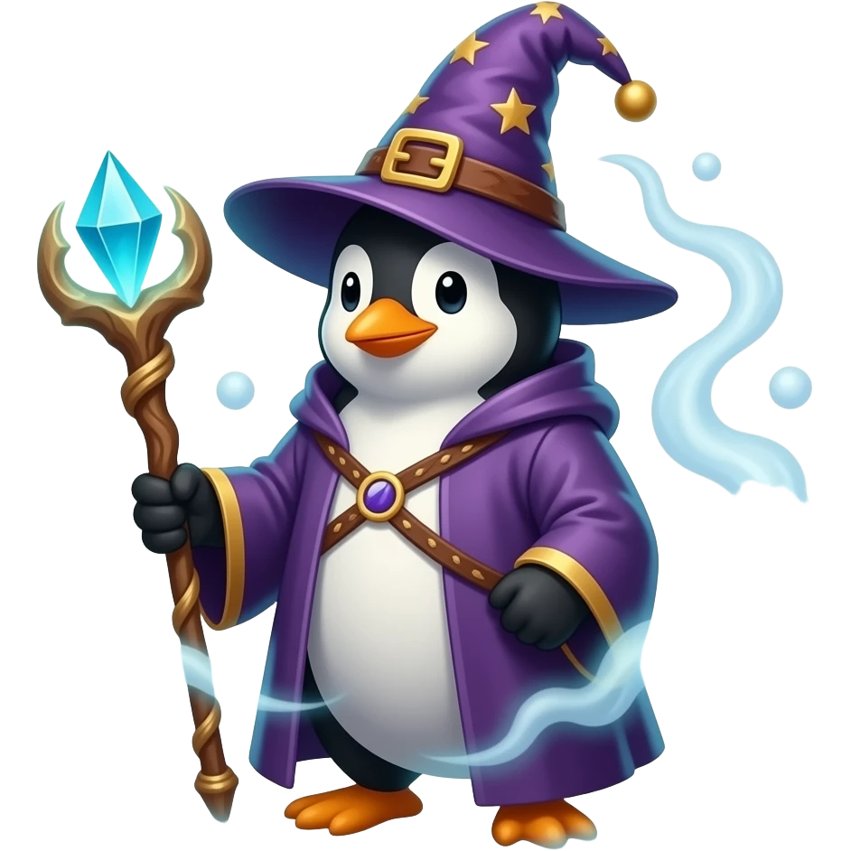 Penguin Wizard emoji