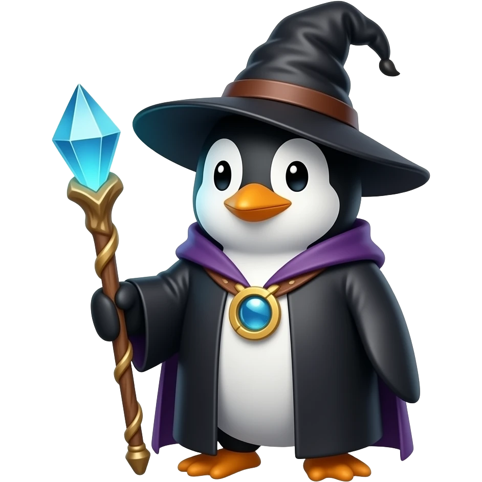 Penguin Wizard emoji