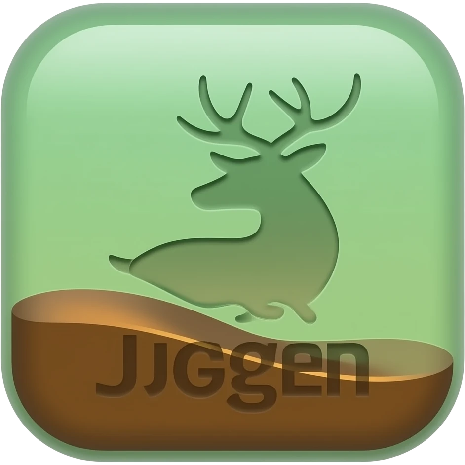 Emoji estilo iPhone de una botella de Jagger de color verde botella y con un ciervo en el logotipo Que la botella tenga forma horizontal en orientación vertical y que el líquido de dentro sea marrón emoji