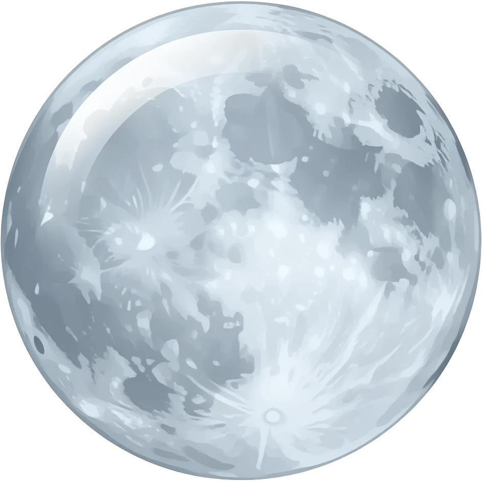 Create high-quality glossy emojis with a vibrant modern style.Make the emojis look premium, shiny, and eye-catching with bright highlights, smooth gradients, soft reflections, and glowing details. moon emoji emoji