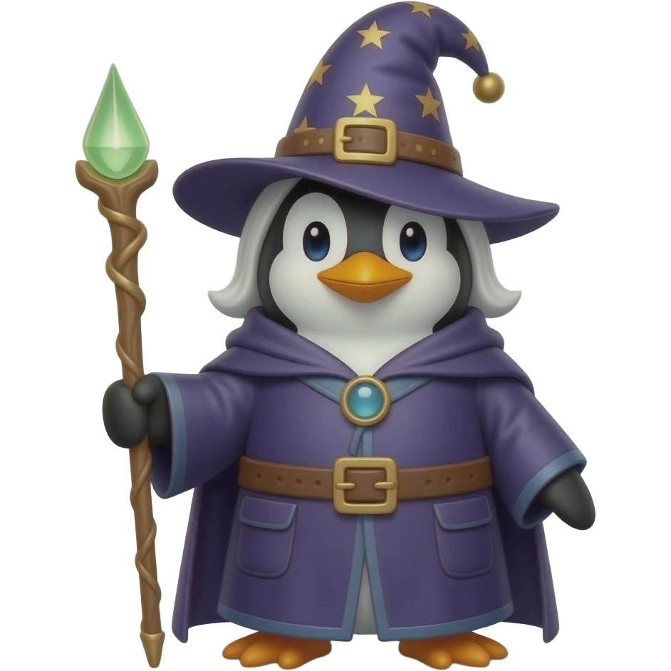 Penguin Wizard emoji