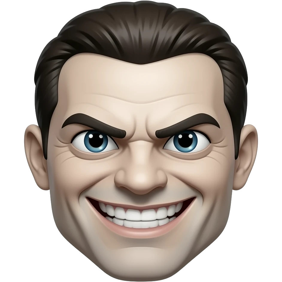 злобная улыбка чб-красный стиль emoji