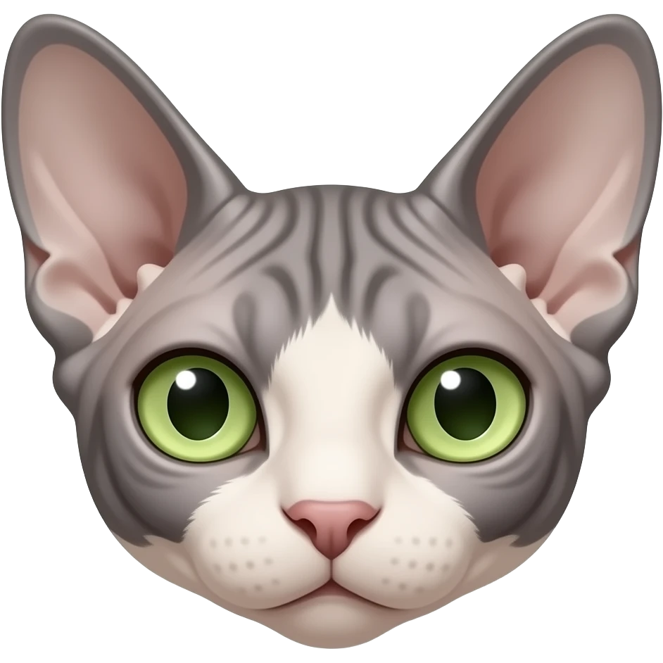 Devon Rex cat face emoji