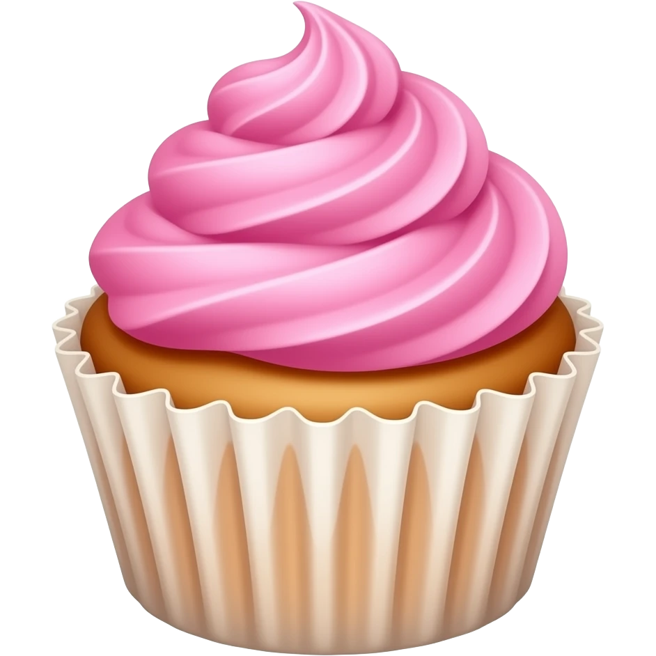 Cupcake with pink icing emoji