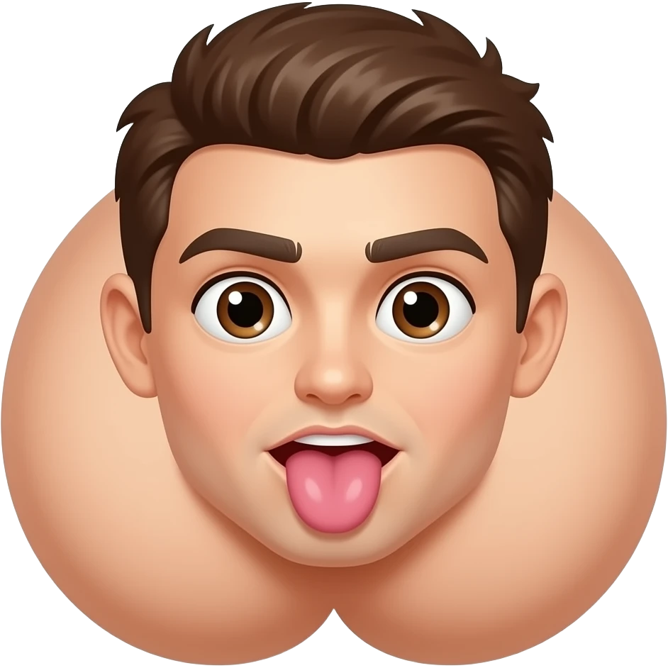 Licking a butt emoji