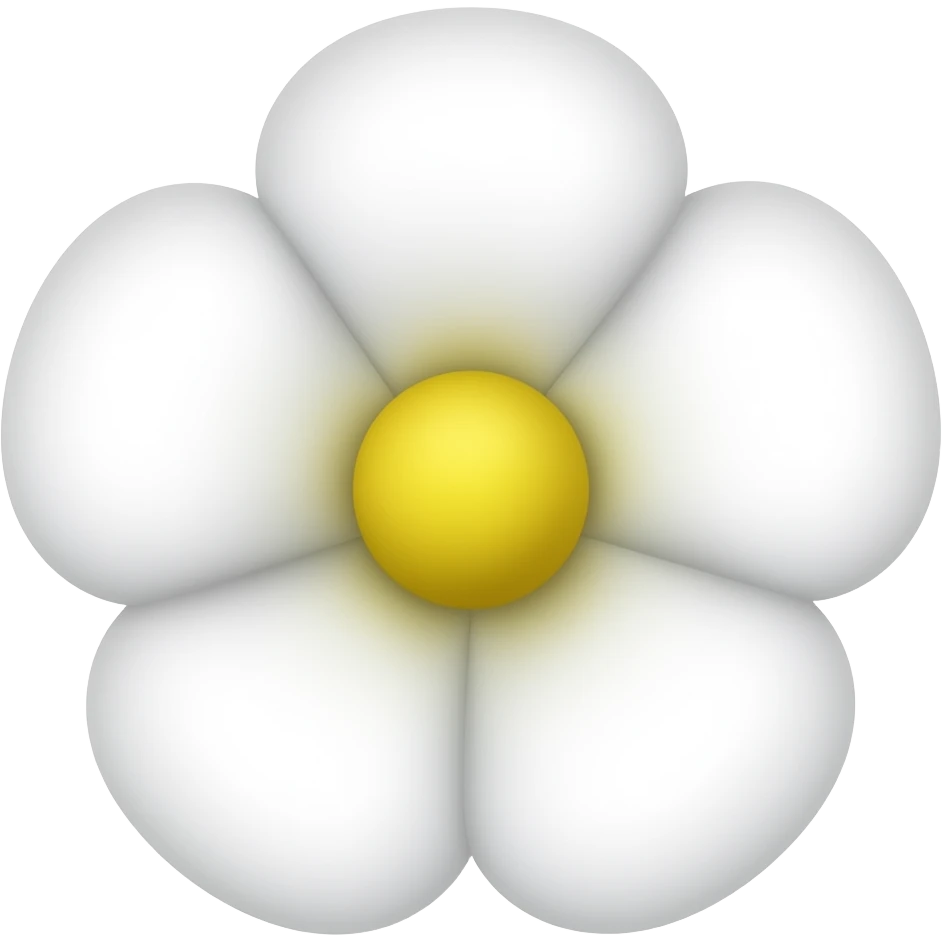 화이트 꽃 emoji