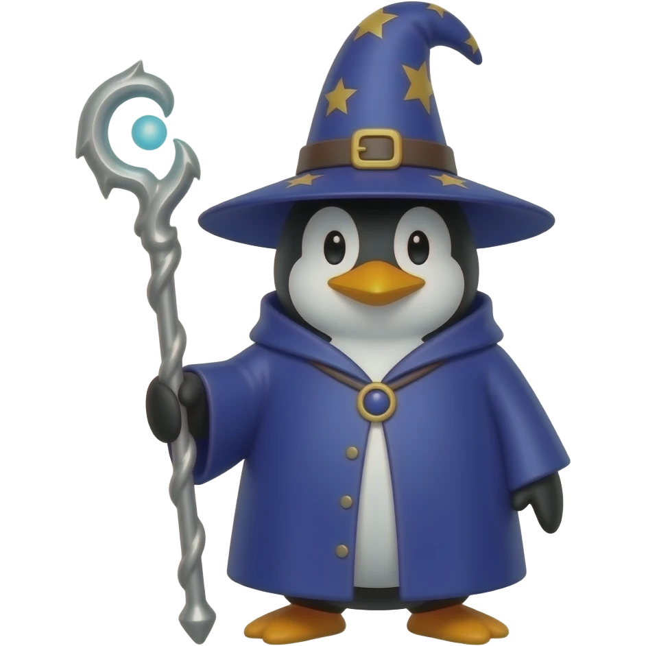 Penguin Wizard emoji