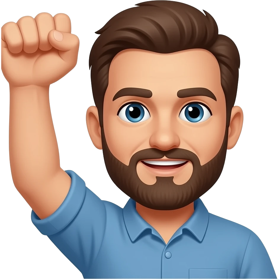Protesting man emoji