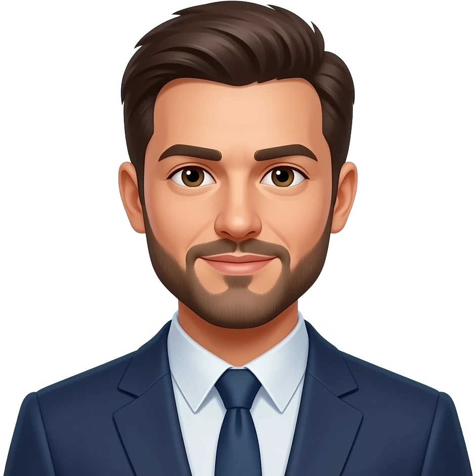 keep this guy but make him glowing with a city behind him emoji