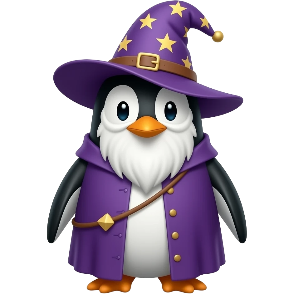 Penguin Wizard emoji