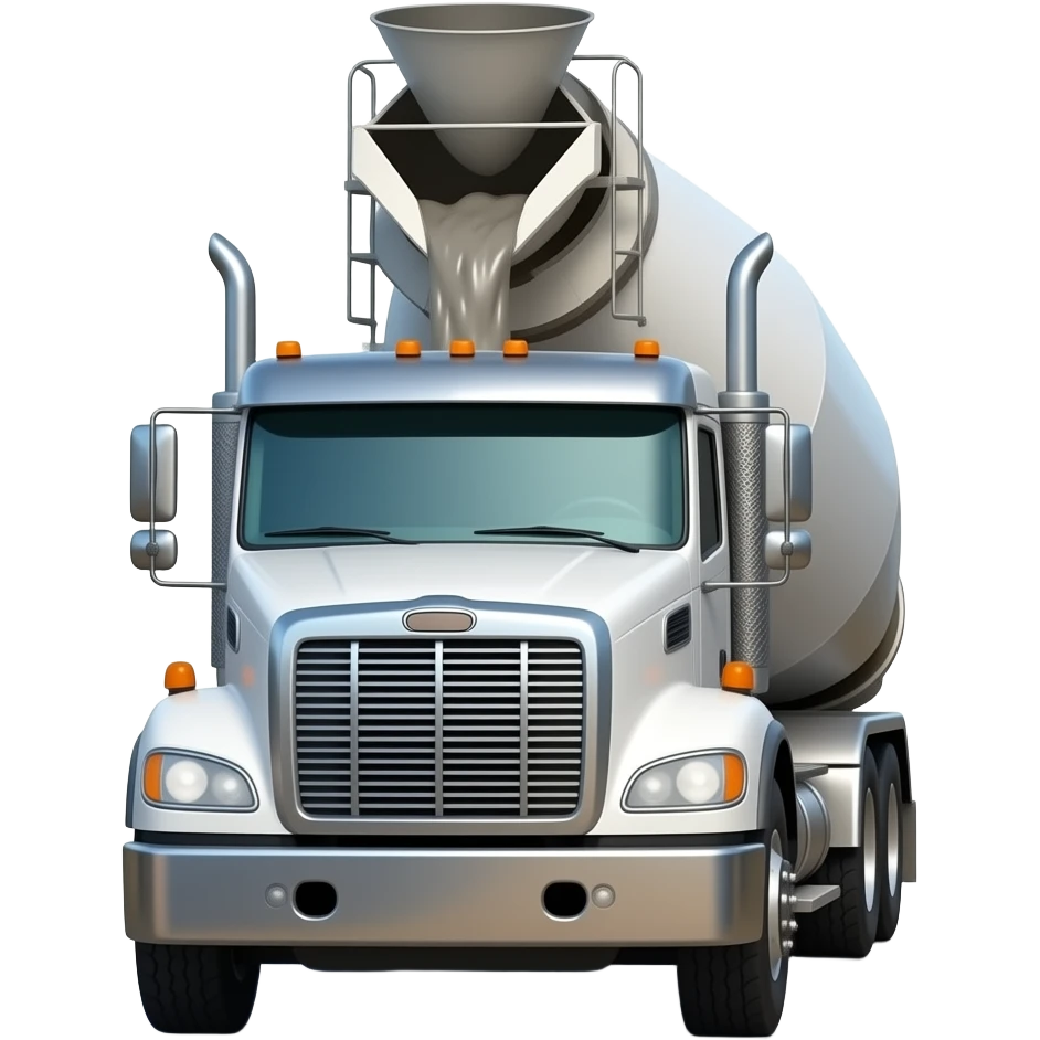 Cement truck front view emoji