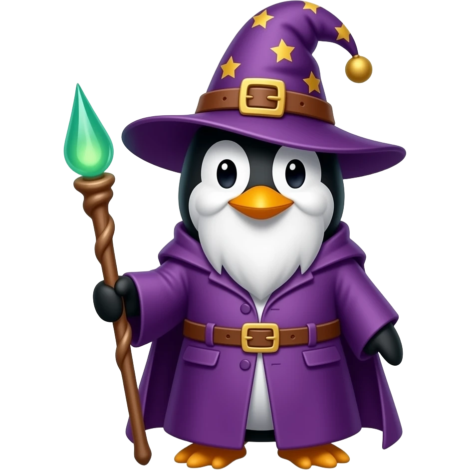 Penguin Wizard emoji