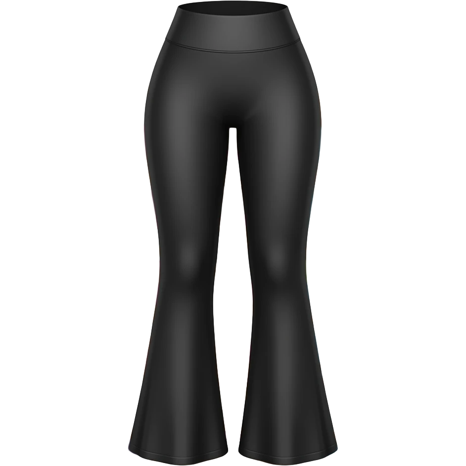 yoga pants black flated emoji