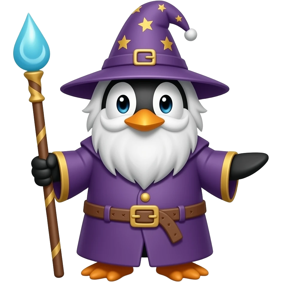 Penguin Wizard emoji
