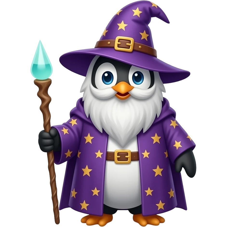Penguin Wizard emoji