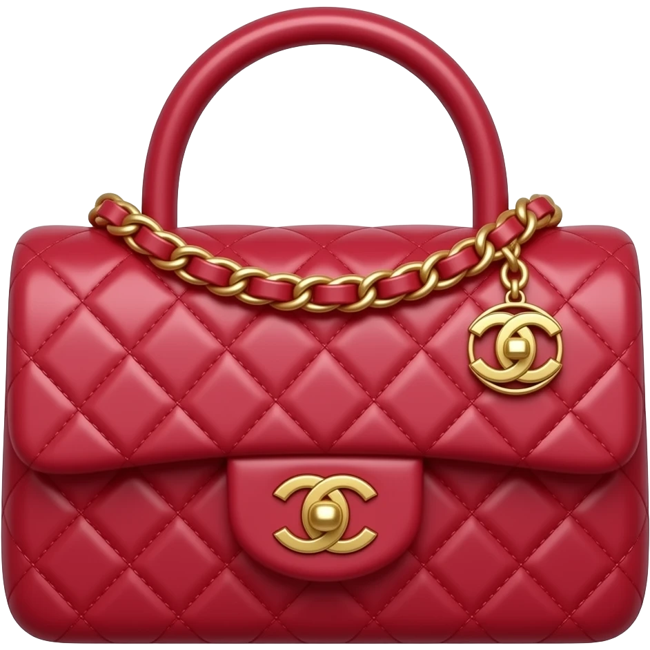 cherry red chanel bag emoji