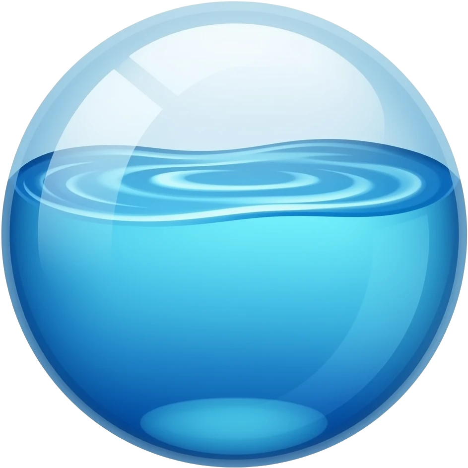 realistic crystal clear water emoji