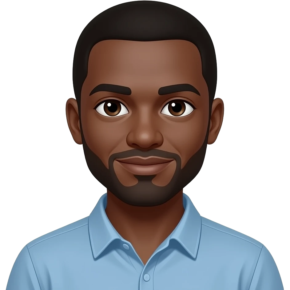 the blackest man with the darkest skin emoji