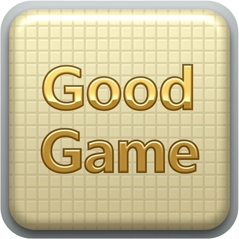 Good Game retro gaming pixel doré emoji
