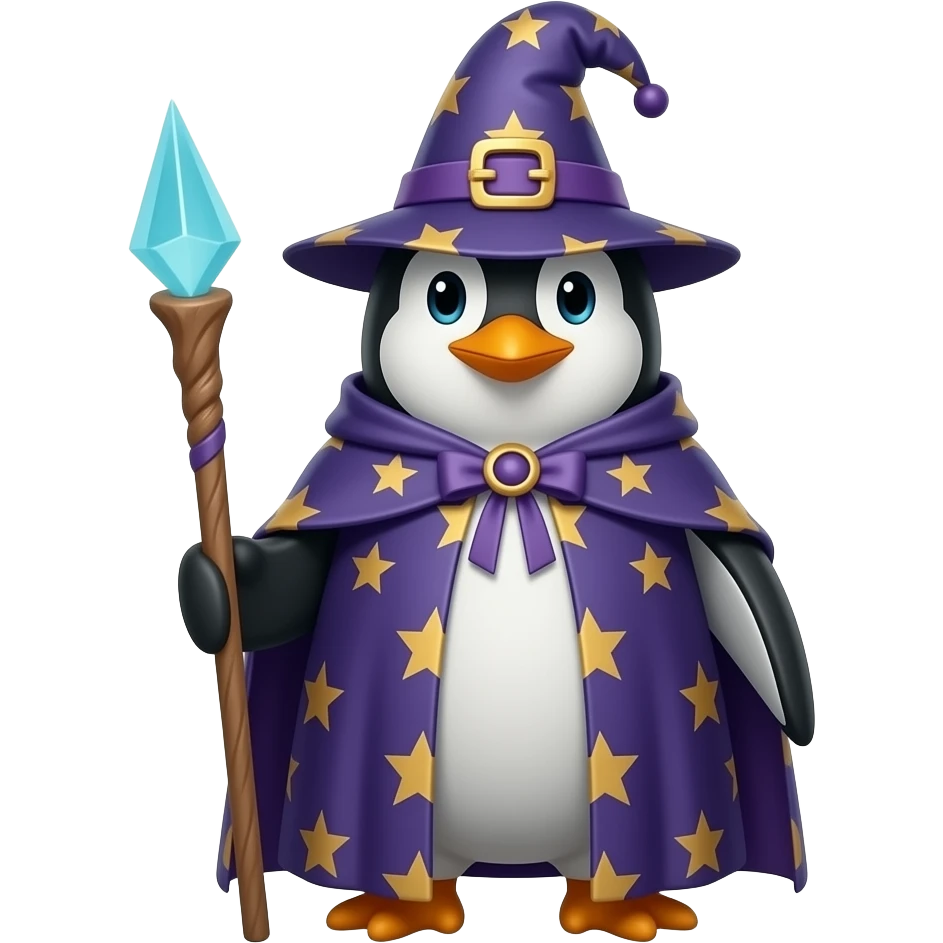 Penguin Wizard emoji