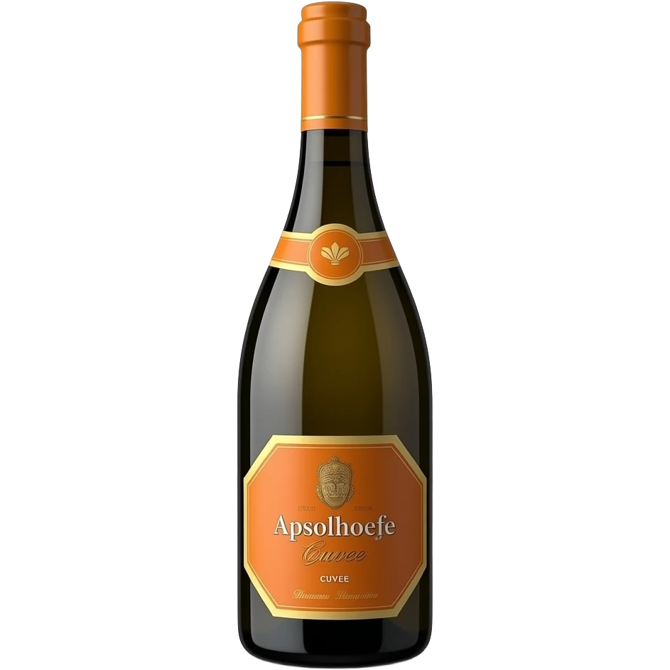 Bottle apostelhoeve cuvee met oranje etiket emoji