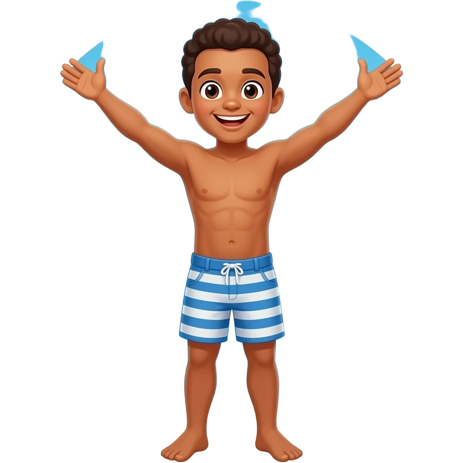 휴양지에서 즐기는 다국적 사람 emoji