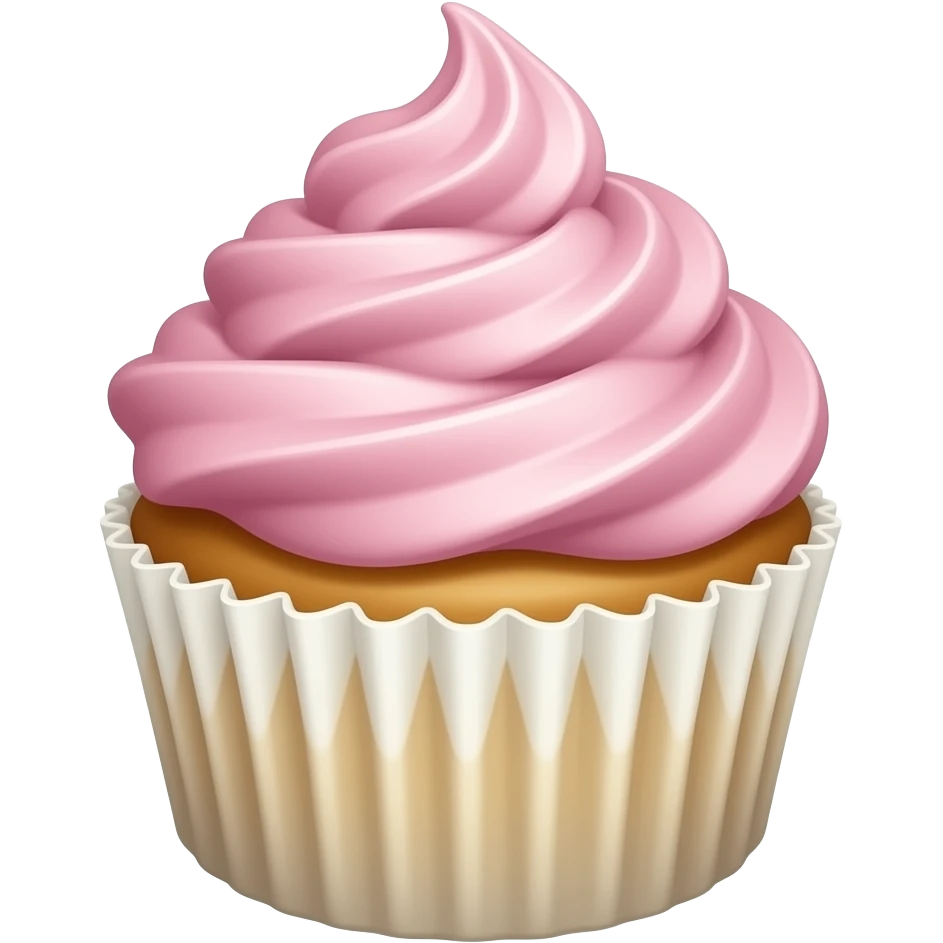 Cupcake with pink icing emoji
