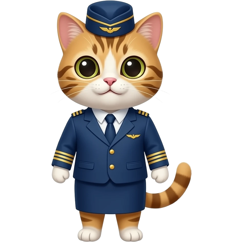 cat fly attendant emoji