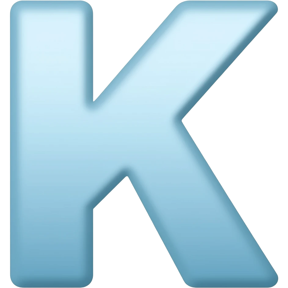 VK TEXT the V is light blue and the K is white emoji