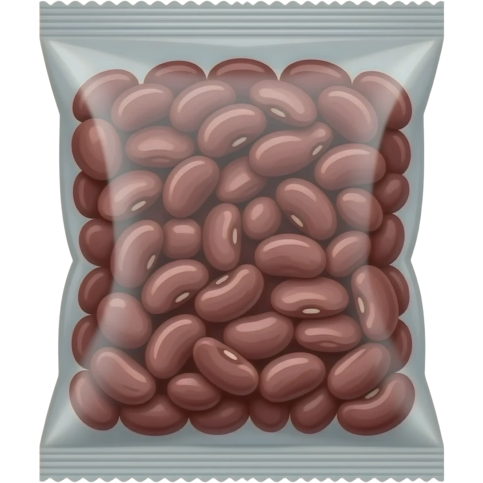 grocery store package of dried kidney beans emoji | AI Emoji Generator