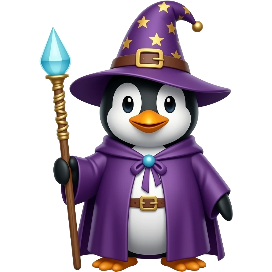 Penguin Wizard emoji
