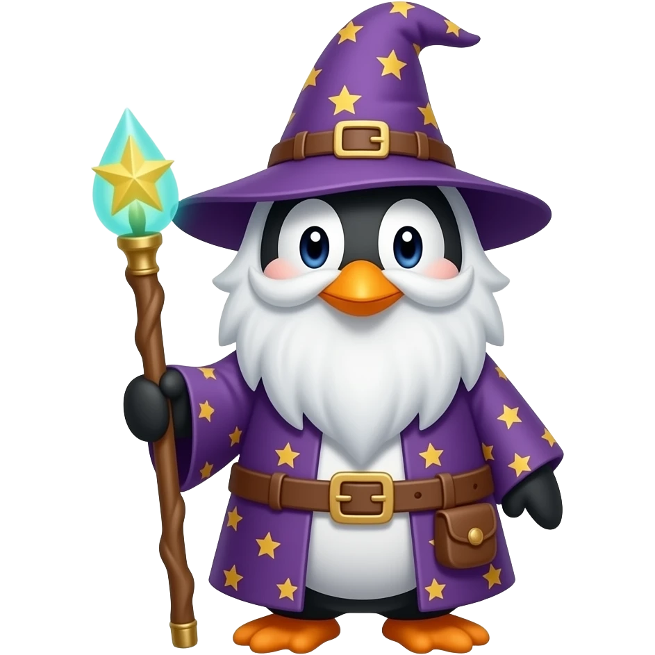 Penguin Wizard emoji