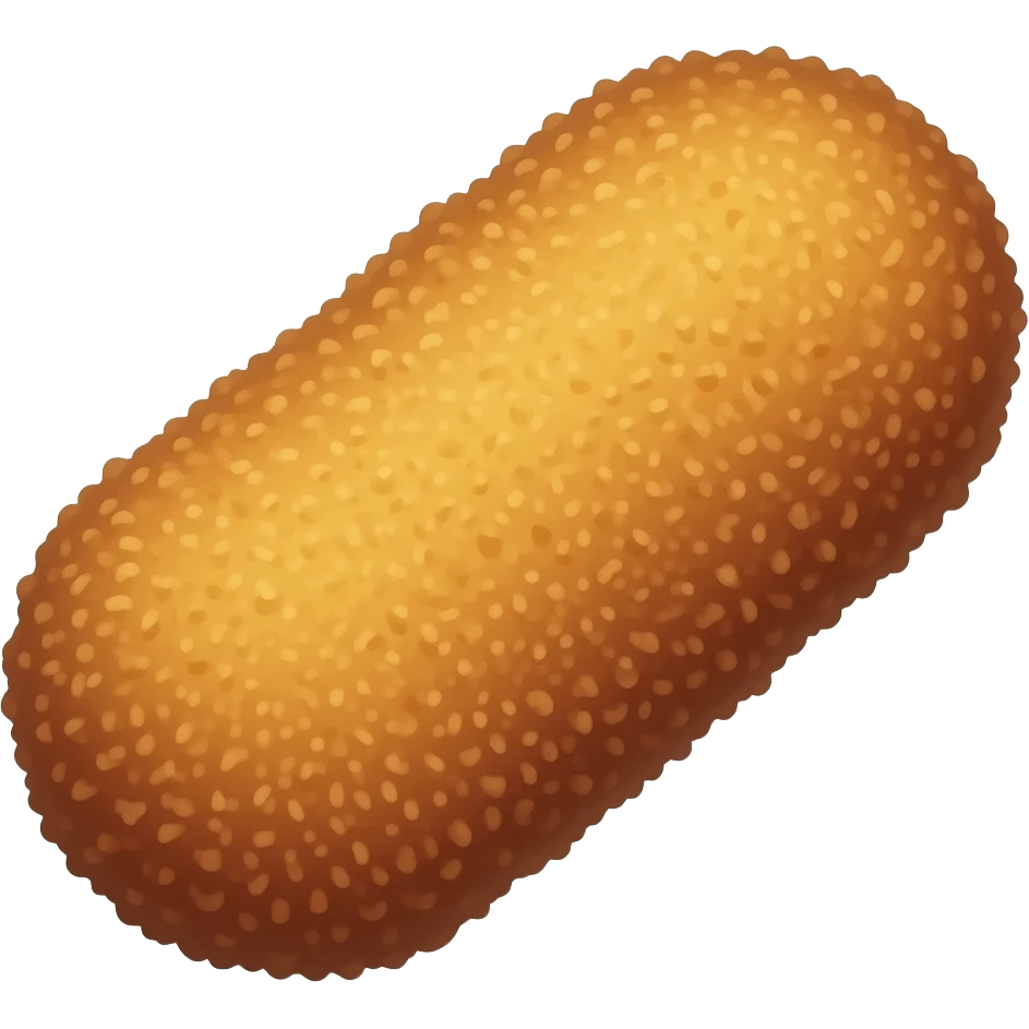 kroket die wat langer is en crispy randje emoji