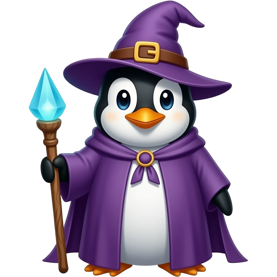 Penguin Wizard emoji