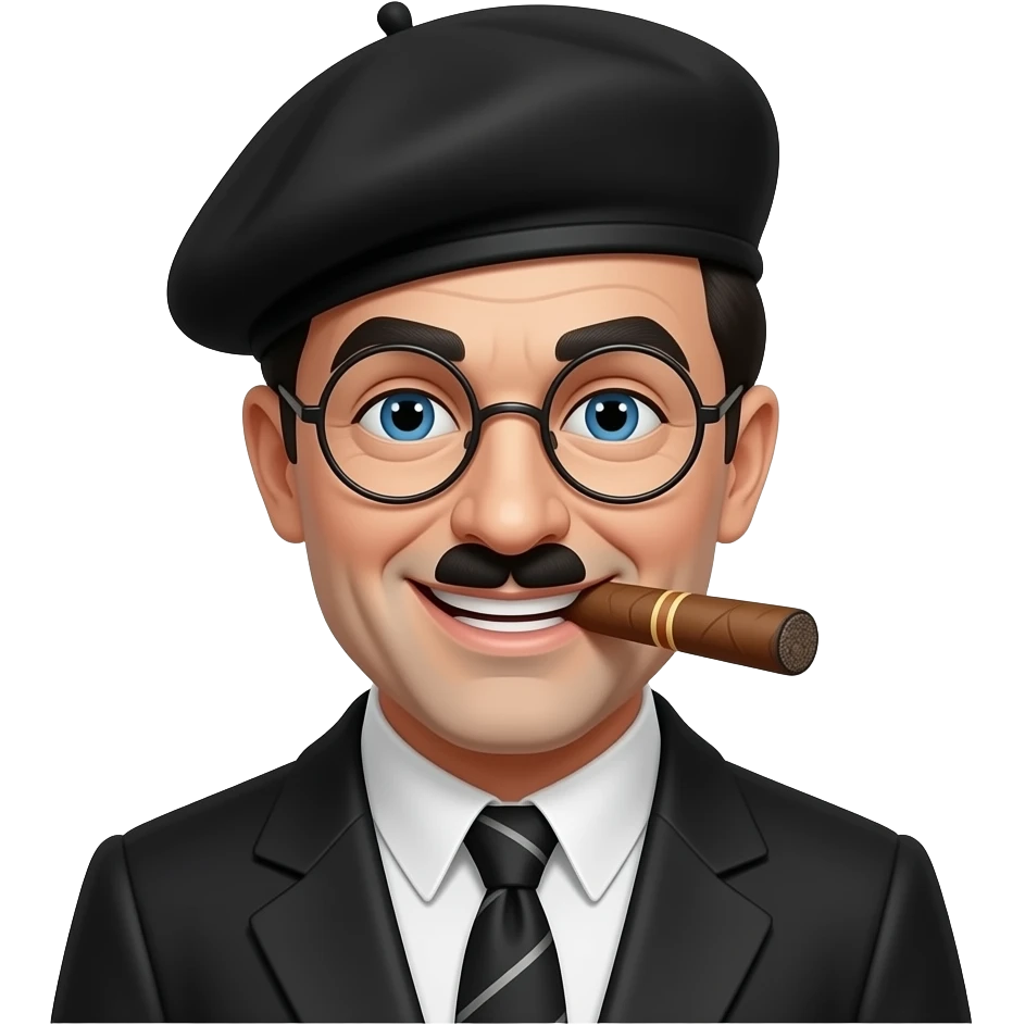 groucho marx smiley cigar beret glasses emoji