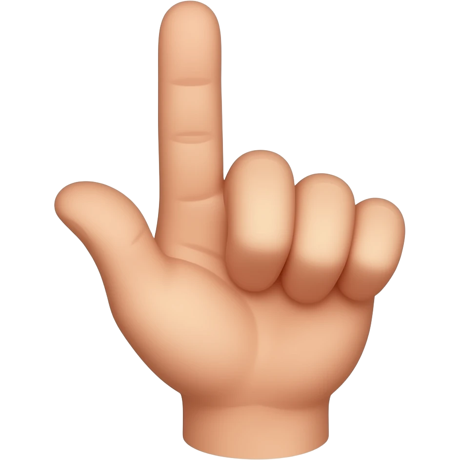 Pointer finger touching thumb emoji