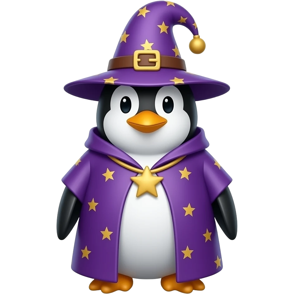 Penguin Wizard emoji