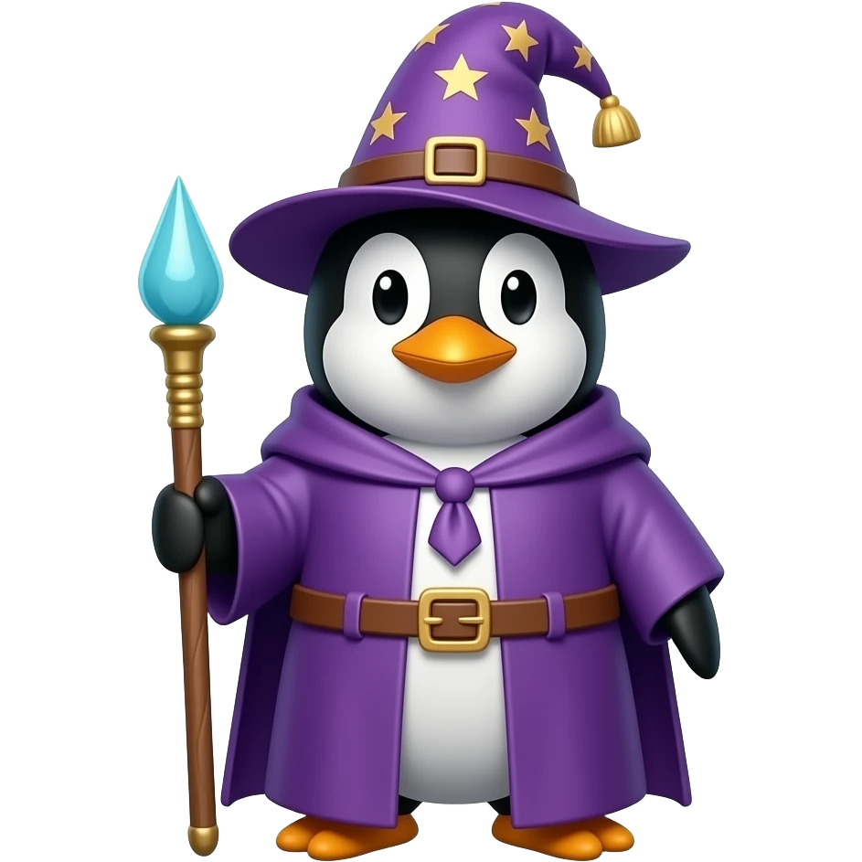 Penguin Wizard emoji