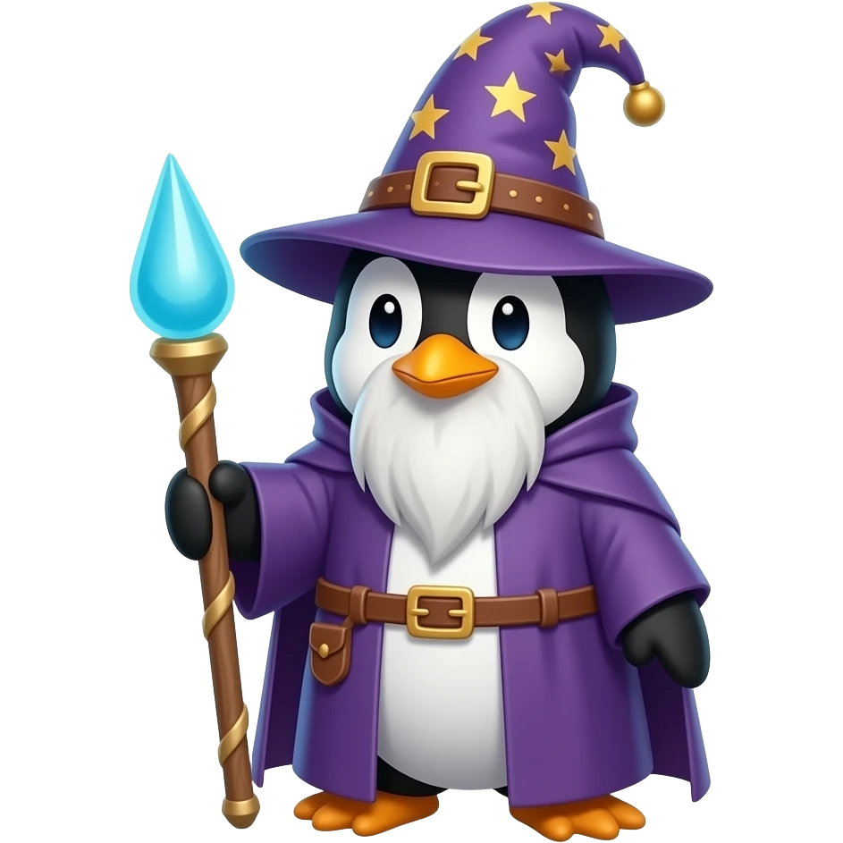Penguin Wizard emoji