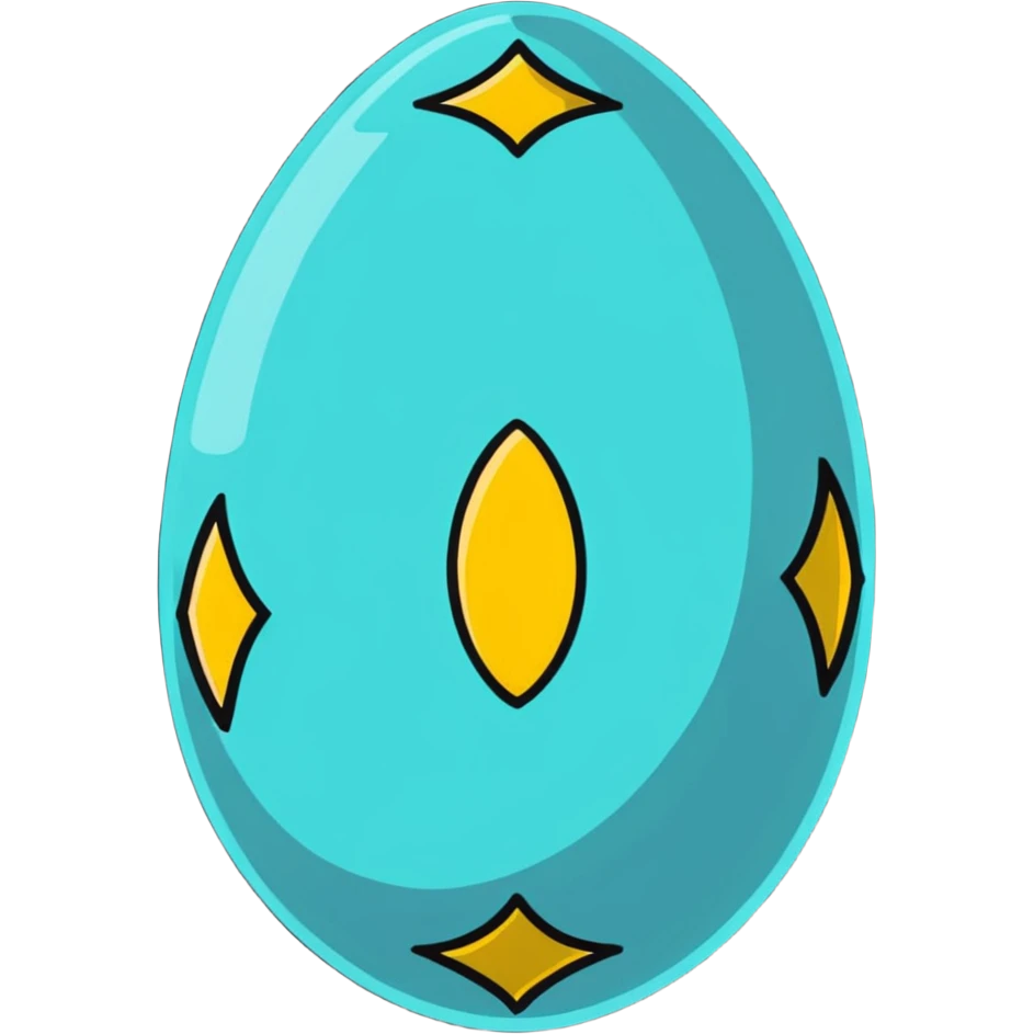 Beautifully decorated Easter egg emoji