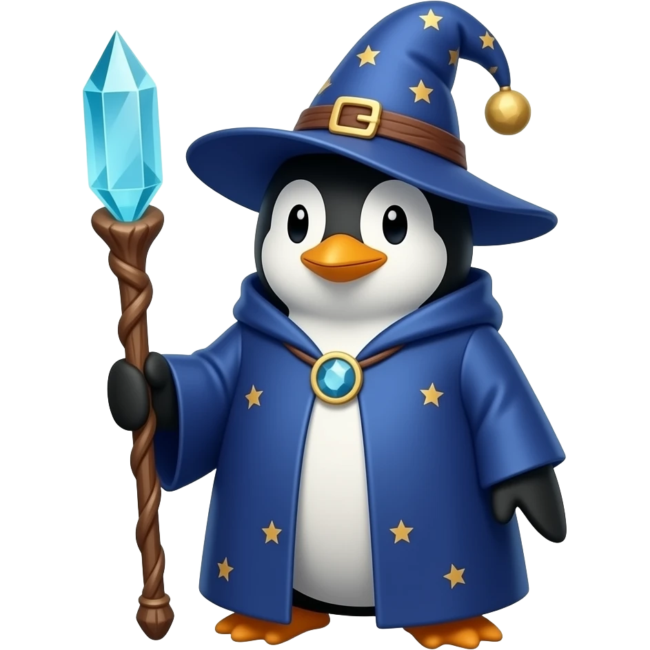 Penguin Wizard emoji