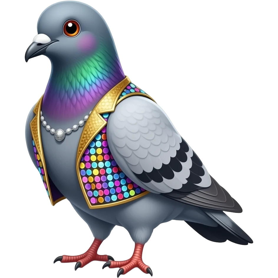 Disco pigeon emoji