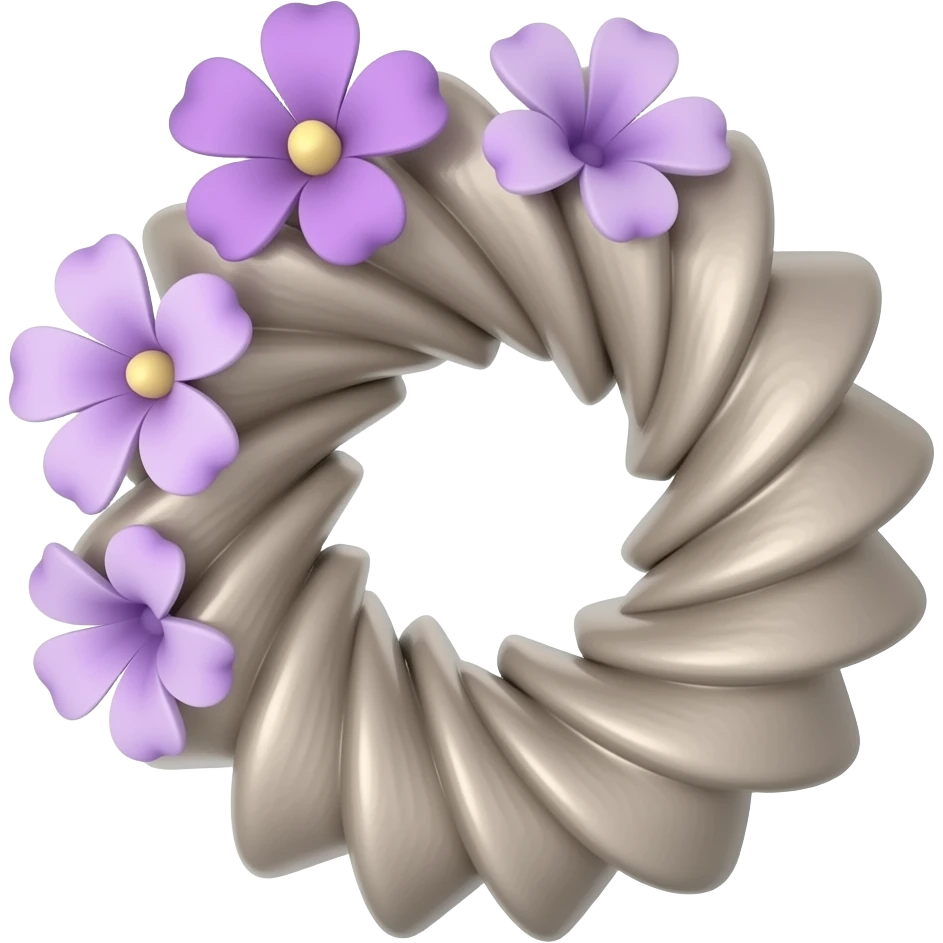 Sharp cork Screw with violet flowers emoji