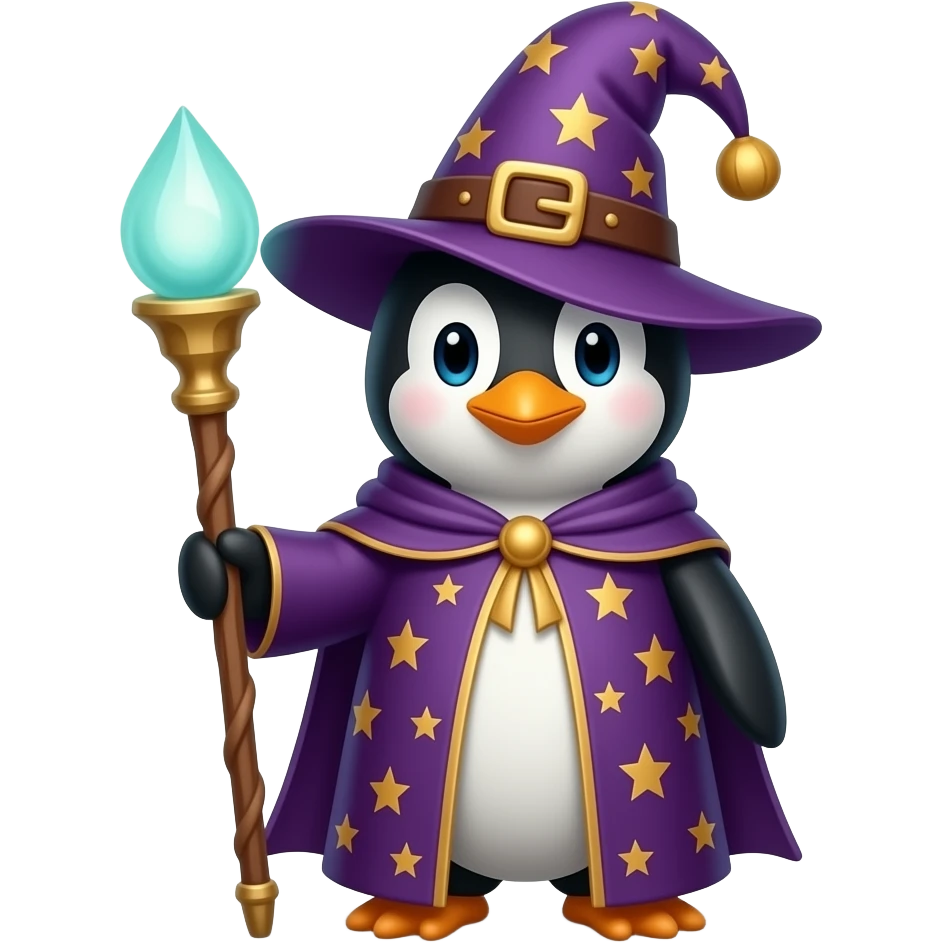 Penguin Wizard emoji