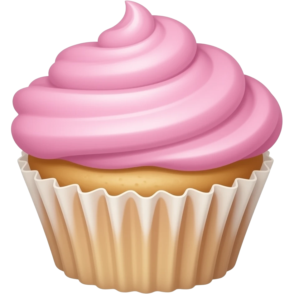 Cupcake with pink icing emoji