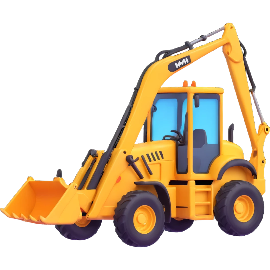 backhoe loader emoji