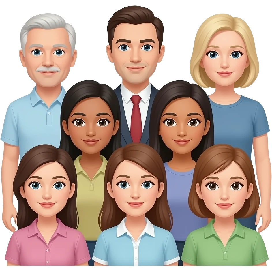 Компания людей с белой кожей emoji